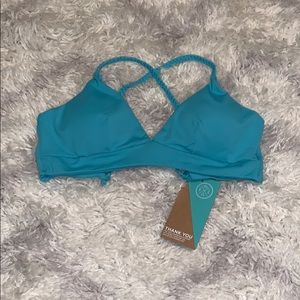 NWT blue Sand Cloud bikini top
